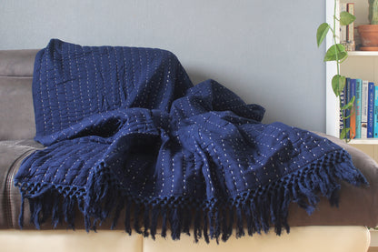 Indigo Drift Throw