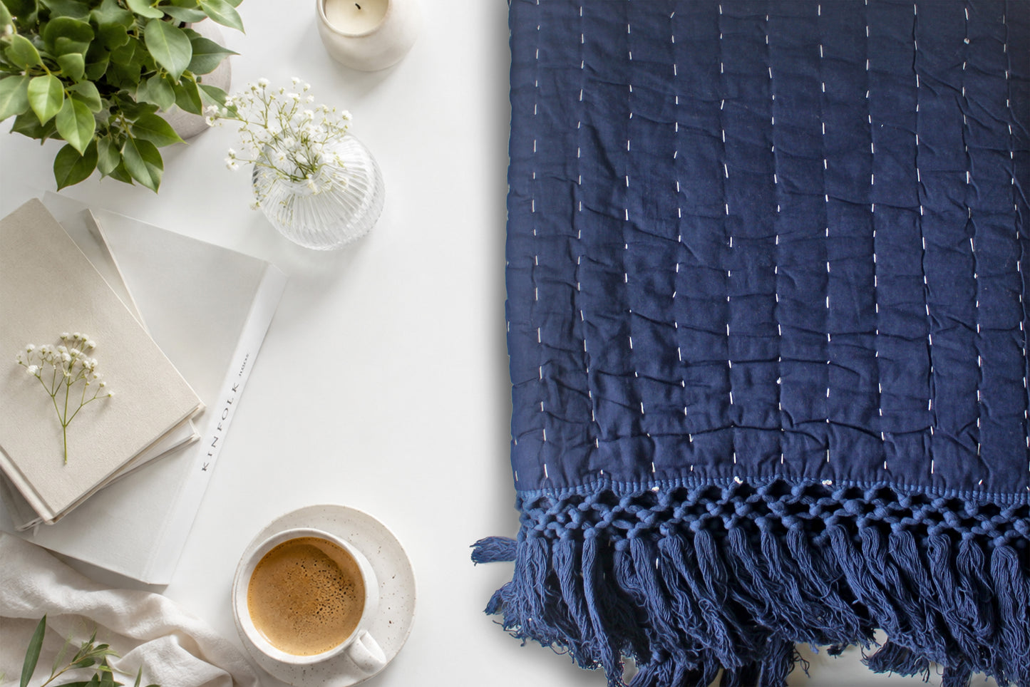 Indigo Drift Throw
