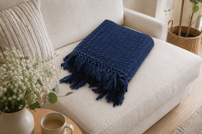 Indigo Drift Throw